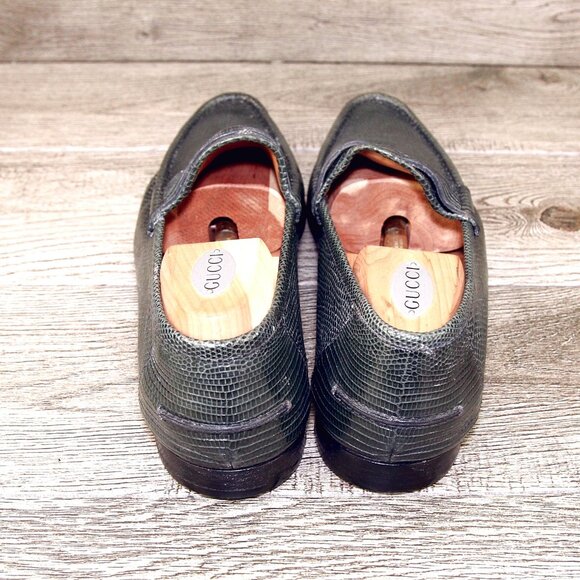 $ 1350 Genuine Lizard GUCCI Loafers 11.5 D Orig Box Orig Trees * add $26 Reptan - Picture 13 of 16